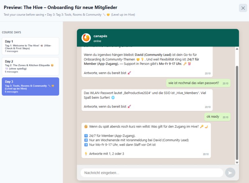 Interaktive Mitglieder-Journey
